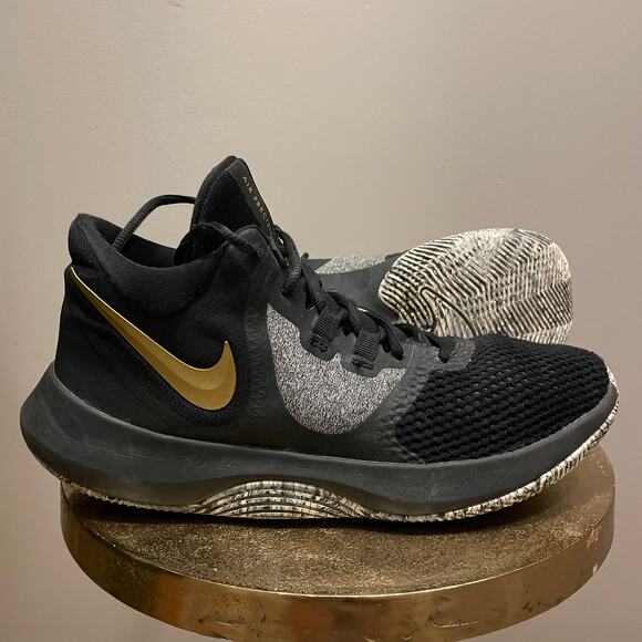 Nike Air Precision II Black, Gold Basketball Shoes – Mens 8.5 MSRP $140 - Picture 5 of 11
